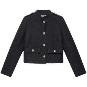 Mint Velvet Black Metallic Boucle Jacket